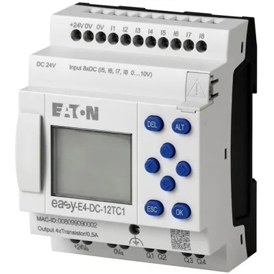 Ελέγχου Relays EASY-E4-AC-12RCX1 8DI4RO 100-240V AC/DC Πλακέτο Ethernet Στροφικό Τερματικό