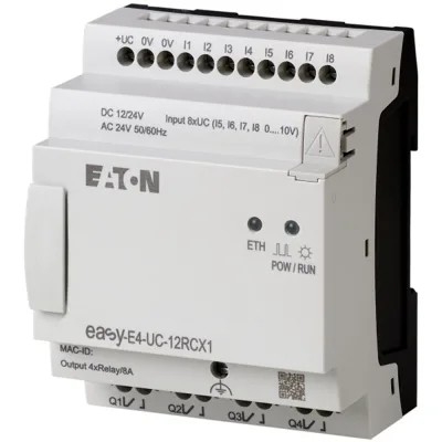 Ελέγχου Relays EASY-E4-AC-12RCX1 8DI4RO 100-240V AC/DC Πλακέτο Ethernet Στροφικό Τερματικό