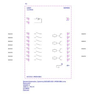 6ED1052-1MD08-0BA1 PLC LOGO Βασική μονάδα με προχωρημένα χαρακτηριστικά και λειτουργίες οθόνης