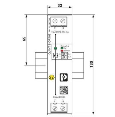 Διάρκεια ζωής QUINT4-S-ORING/12-24DC/1X40/ Μονάδα εφεδρισμού με προστατευτική επικάλυψη