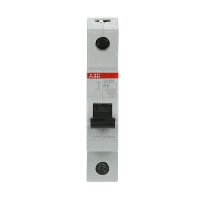 220V 50Hz SH201-B6 Μικροσκοπικός διακόπτης κυκλωμάτων 1P 6A για συστήματα ηλεκτρικής διανομής