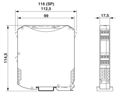 MACX MCR-T-UI-UP 2811394 Μετατροπέας μέτρησης θερμοκρασίας για βιομηχανικές εφαρμογές