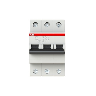 MCB SH203-B10 Μικροσκοπικός διακόπτης κυκλωμάτων 3P Διορισμένο ρεύμα 10A B Διορισμένη συχνότητα 50 Hz