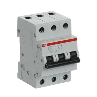 Δυνατότητα διάσπασης 3P B 16 A MCB SH203-B16 Μινιατούρα διακόπτης κυκλώματος Διορισμένο ρεύμα 16A