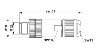 SACC-M12MRD-4Q SH PN 1554539 Σύνδεσμος δεδομένων Η τέλεια λύση για τη μετάδοση δεδομένων