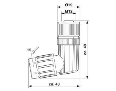 SACC-M12FR-5PL 1424690 Συνδέτης Η απόλυτη λύση για τη βιομηχανική συνδεσιμότητα