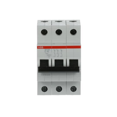 MCB SH203-C10 Μικροσκοπικός διακόπτης αριθμός πόλου 3 Διορισμένη συχνότητα Hz 50 C 10 A