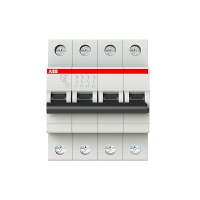 4P C 32 A MCB SH204-C32 Μικροσκοπικός διακόπτης υψηλής ικανότητας διάσπασης Αριθμός πόλου 4
