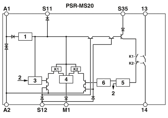 PSR-MS60-2NO-24DC-SC αναμεταδότης ζεύξης για την προστασία της ασφάλειας σε εργοστάσια και εγκαταστάσεις