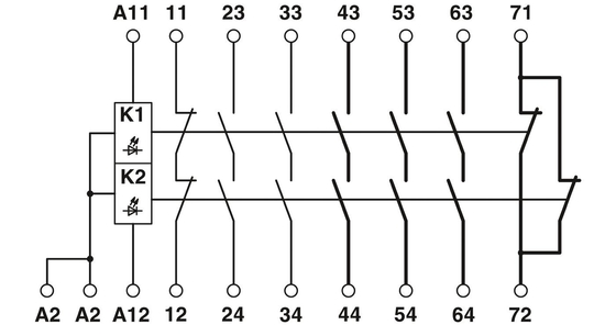 Θεωρία ρελέα τάσης PSR-SPP-24UC/URM4/5X1/2X2 Ενότητα επέκτασης για ασφαλές κλείσιμο