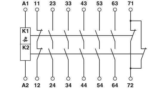 Μοντέλο επέκτασης PSR-SCP-24UC/URM4/5X1/2X2/B με ασφαλή διακοπή και αναμεταδιδαστήρα ζεύξης