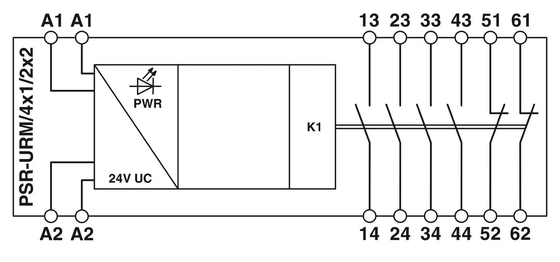 Προστατευτική θεωρία Ρέλε τάσης 2981457 PSR-SPF-24UC/URM/4X1/2X2 Ρέλε ζεύξης