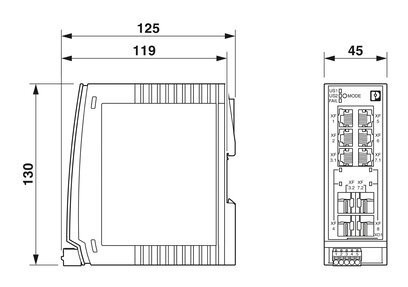 FL SWITCH 2204-2TC-2SFX Βιομηχανικός διακόπτης Ethernet με μικρό μέγεθος από την Phoenix Contact
