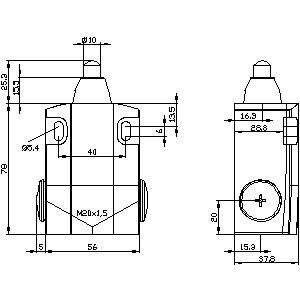3SE5122-0CC02 Διαχειριστής ευρείας θέσης με στρογγυλοποιημένο εμβολοφόρο για ανθεκτική απόδοση