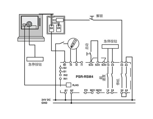 Προστατευτικοί σκοποί PSR-SPP-24DC/RSM4/4X1 Εξοπλισμός ασφαλείας με διακοπή επαφής με φορτίο