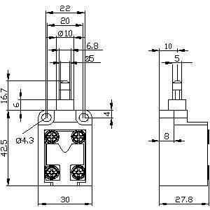 3SE5250-0CC05 Ανοιχτού τύπου διακόπτης θέσης 1NO 1NC