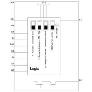 3SK1120-1AB40 Ρέλε Ασφάλειας 3SK1 Βασική Μονάδα Τερματικό βίδα 24V DC 3 Ενεργοποιητικά κυκλώματα