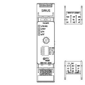 3SK1121-2CB42 Αναμεταδότης ασφαλείας 3SK1 Βασική μονάδα Προχωρημένη αναμεταδότης εξόδου Τερματικός σταθμός ελατήριας φόρτισης