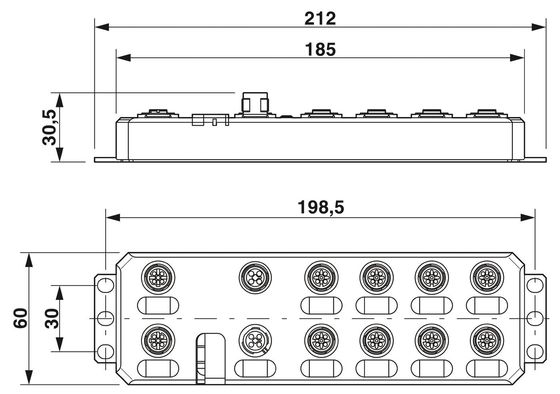 IP65/IP67 Επίπεδο προστασίας 2701536 AXL E ETH IOL8 DI4 M12 6P Ψηφιακή μονάδα Perfect