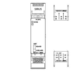 ΠΛΚ 3SK1211-2BB40 Ρέλε ασφαλείας 3SK1 4RO Επέκταση εξόδου Τερματικός σταθμός ελαττωματικής φόρτισης DC 24V