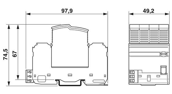 VAL-SEC-T2-4 0-440-FM Τύπος 2 Προστατευτής υπερεκτάσεων 125V DC 200mA DC 3 πόλος για τον πελάτη