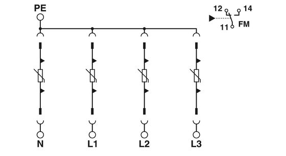 VAL-SEC-T2-4 0-440-FM Τύπος 2 Προστατευτής υπερεκτάσεων 125V DC 200mA DC 3 πόλος για τον πελάτη