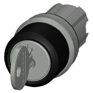 3SU1050-4BM01-0AA0 RONIS Μεταλλικός λαμπερός διακόπτης κλειδιού με 3 θέσεις και 2x45 SIRIUS ACT