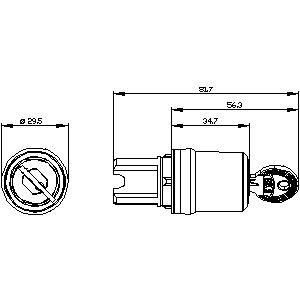 3SU1050-5RF01-0AA0 Μεταλλικό γυαλιστερό BKS 2 θέσεις διατηρείται