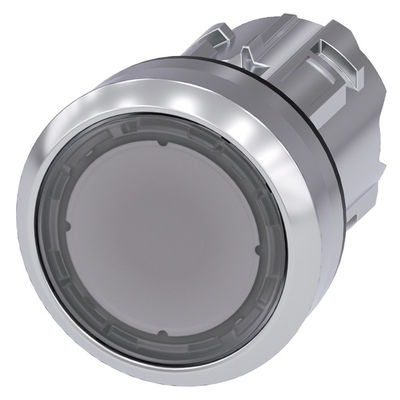 Διαφανές SIRIUS ACT μεταλλικό κουμπί PLC 3SU1051-0AB70-0AA0 με γυαλιστερό φως επίπεδο κουμπί