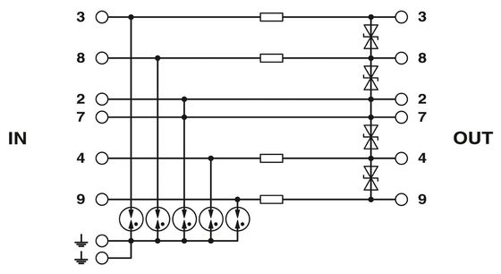 5V DC με ονομαστική ισχύ 2749398 MT-RS485-TTL Προστατευτής υπερεύρεσης με 3 πόλους