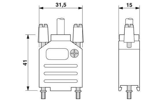 2-πόλος 2749563 SCT-D-SUB 15-KG Shell και ονομαστική τάση για προϊόντα υψηλών επιδόσεων