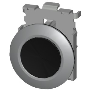 Μαύρο κουμπί SIRIUS ACT 3SU1060-0JB10-0AA0 με ενσωματωμένη τοποθέτηση και μέταλλο Matt Unlighted Flat Button