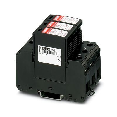 4 Πόλος 2800189 VAL-MS-T1/T2 335/12.5/3 0 Κλάση 1/2 Προστατευτής κεραυνών/υπερβολικής τάσης για 380V