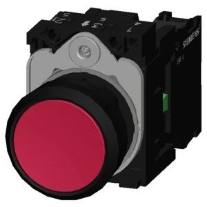 3SU1100-0AB20-1BA0 Μη φωτισμένο πλαστικό επίπεδο κουμπί στιγμιαίο κόκκινο κουμπί τερματικού βιδώματος