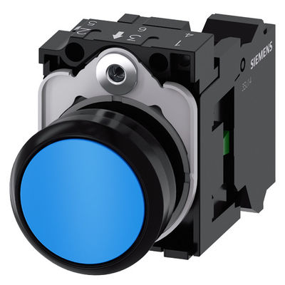 Μπλε πλαστικό επίπεδο κουμπί 3SU1100-0AB50-3BA0 Ελαφρύ κουμπί SIRIUS ACT
