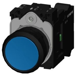 Μπλε πλαστικό επίπεδο κουμπί 3SU1100-0AB50-3BA0 Ελαφρύ κουμπί SIRIUS ACT
