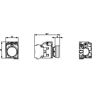 Μπλε πλαστικό επίπεδο κουμπί 3SU1100-0AB50-3BA0 Ελαφρύ κουμπί SIRIUS ACT