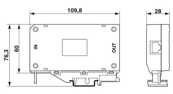 Διαρκής προστασία 2800723 D-LAN-CAT.5-FP Προστατευτής υπερβολικής τάσης 4 πόλων 24V συνεχής ονομαστική τάση