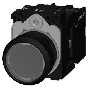 3SU1102-0AB70-1BA0 SIRIUS ACT Πλήρης μονάδα κουμπί για πλαστικό φωτισμένο επίπεδο κουμπί