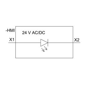 24V AC/DC Smooth Lens Flush SIRIUS ACT Πλήρης μονάδα Πιλότος Φως Πλαστικό φωτισμένο
