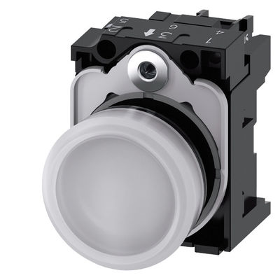 Πλήρης μονάδα πιλότος φωτός SIRIUS ACT 3SU1102-6AA60-1AA0 με πλαστικό ομαλό φακό