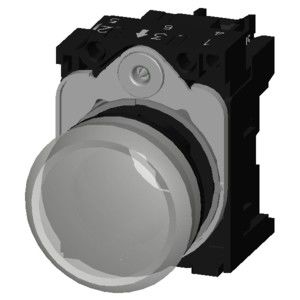 Πλήρης μονάδα πιλότος φωτός SIRIUS ACT 3SU1102-6AA60-1AA0 με πλαστικό ομαλό φακό