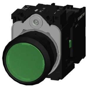 ΠΛΚ 3SU1106-0AB40-1BA0 SIRIUS ACT Πλήρης μονάδα Πιεστικό κουμπί Πλαστικό φωτισμένο επίπεδο στιγμιαίο