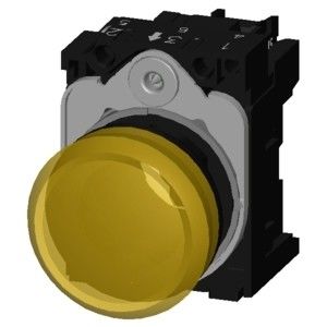230V AC πλαστικό κίτρινο SIRIUS ACT Pilot Light Flush με ομαλό φακό 3SU1106-6AA30-1AA0