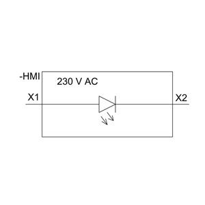 230V AC πλαστικό κίτρινο SIRIUS ACT Pilot Light Flush με ομαλό φακό 3SU1106-6AA30-1AA0