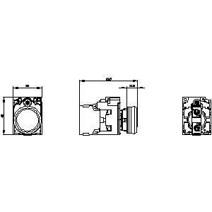 230V AC πλαστικό κίτρινο SIRIUS ACT Pilot Light Flush με ομαλό φακό 3SU1106-6AA30-1AA0
