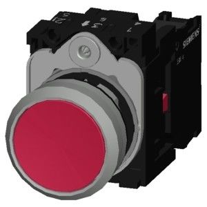 Μεταλλικό γυαλιστερό επίπεδο κουμπί PLC 3SU1150-0AB20-1CA0 Πραγματικό κουμπί SIRIUS ACT ολοκληρωμένο