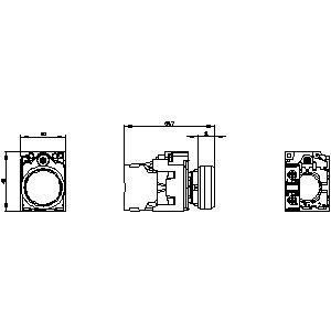 Μεταλλικό γυαλιστερό επίπεδο κουμπί PLC 3SU1150-0AB20-1CA0 Πραγματικό κουμπί SIRIUS ACT ολοκληρωμένο