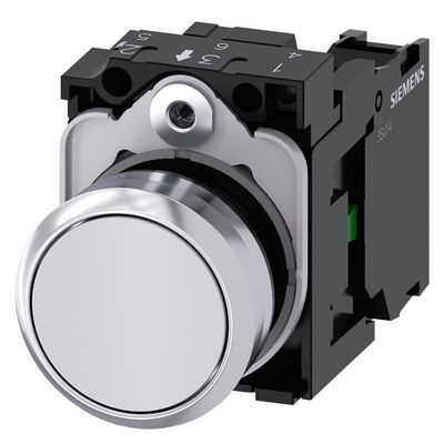 Μεταλλικό λαμπερό 3SU1150-0AB60-1BA0 επίπεδο κουμπί στιγμιαίο κουμπί πίεσης SIRIUS ACT πλήρης μονάδα