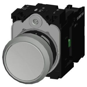 Μεταλλικό λαμπερό 3SU1150-0AB60-1BA0 επίπεδο κουμπί στιγμιαίο κουμπί πίεσης SIRIUS ACT πλήρης μονάδα